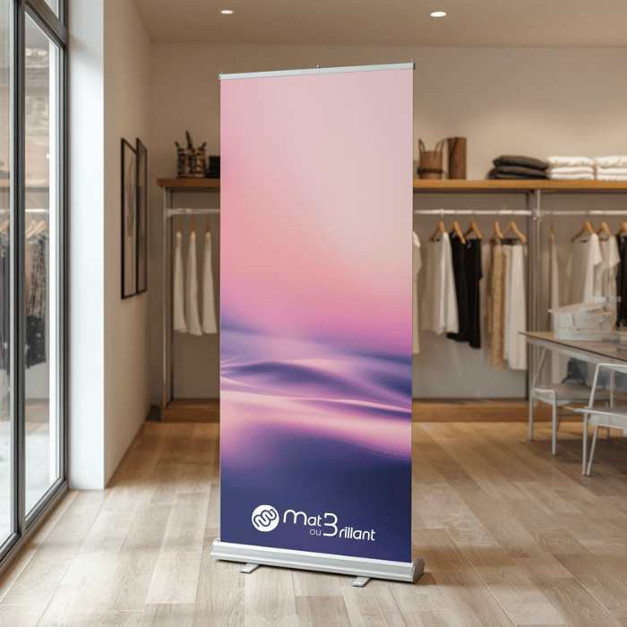 Impression roll-up avec structure — imprimerie Marseille